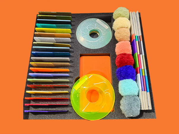 Colored PTFE products, five-color PTFE molded parts, custom non-standard sizes available, accept drawings and samples